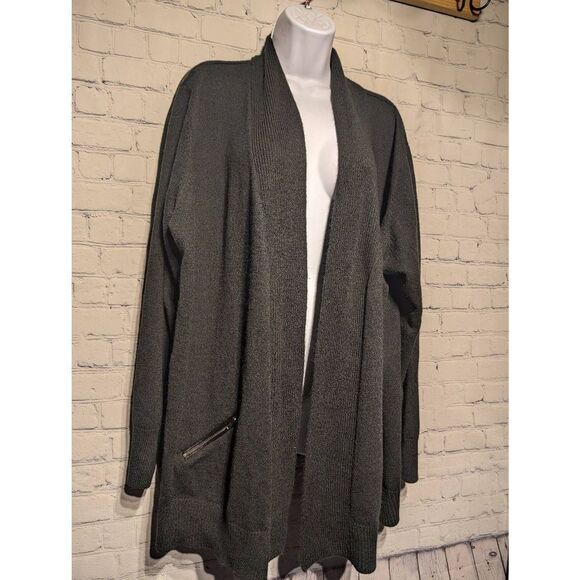 Avenue No closure soft black cardigan 26/28 - Picture 2 of 3